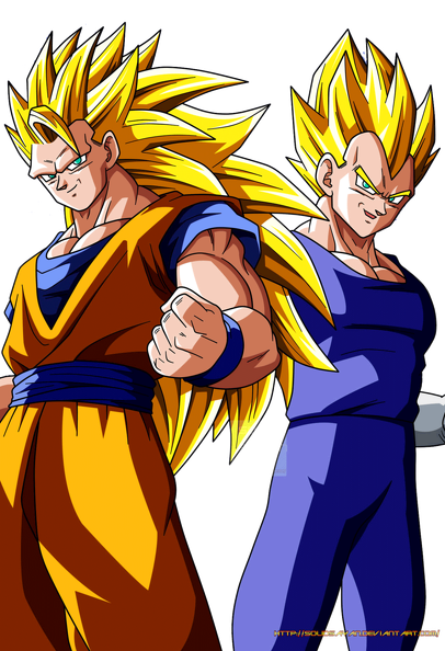 goku ssj3 and vegeta ssj2 render by darkuchihasharingan-d5n4vvf