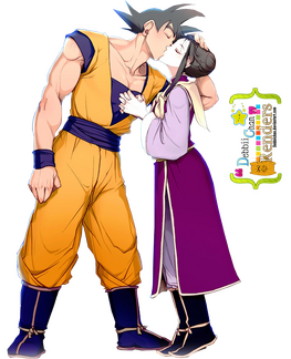 goku x chichi  milk  render   by debbiichan-d6g2amh