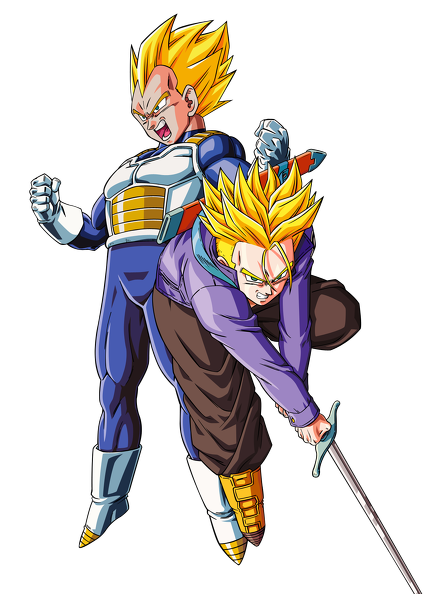 render vegeta and trunks 01