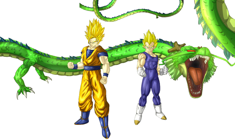 Sangoku goku Vegeta saiyen shenron super guerrier