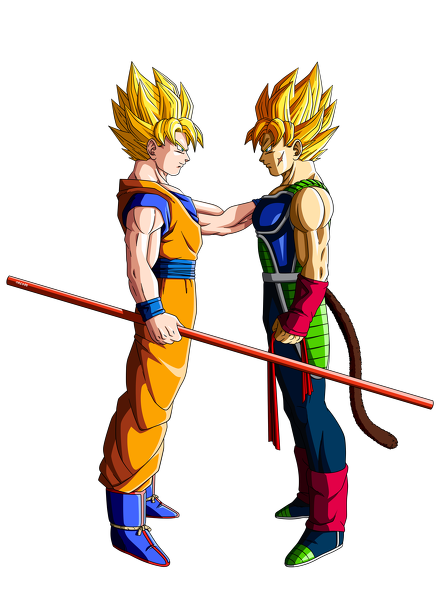 son goku and bardock by orco05-d54u7lr