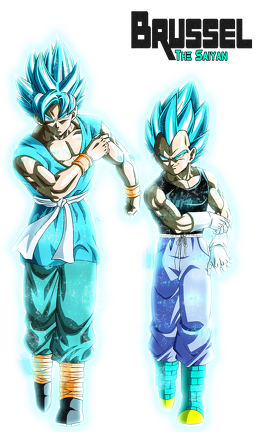 super saiyan blue goku and vegeta end of z  edit  by brusselthesaiyan-dbo96gx