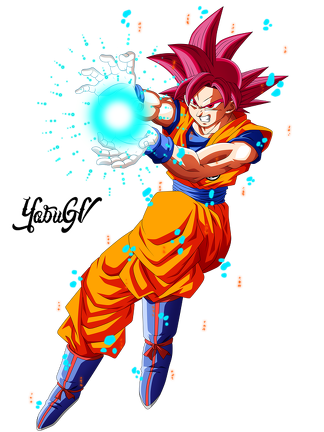 Render Goku Super Saiyan God